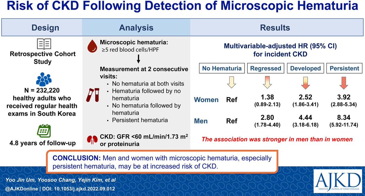 Counting down the Top Ten #AJKDBlog posts of 2023: Commentary by Eric Ryan, Vanderlene Liu Kung, and @r_avasare: 🔟 Challenging the Concept of “Benign” Microscopic Hematuria: How Far Do We Go?  buff.ly/3pSYgP2 @OHSUNephrology @Khairallah_P