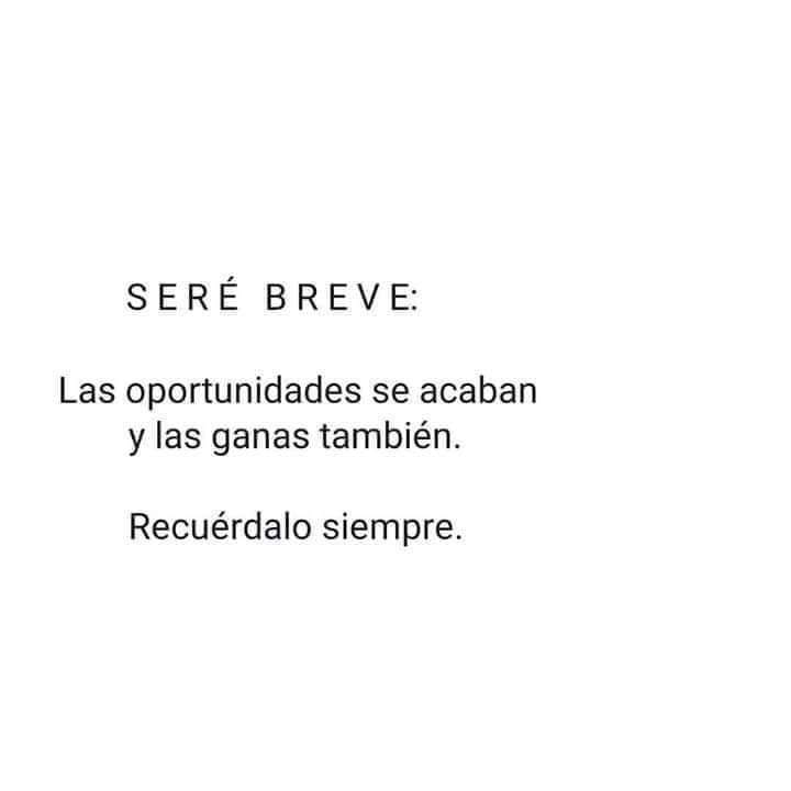 📌 SERÉ BREVE: