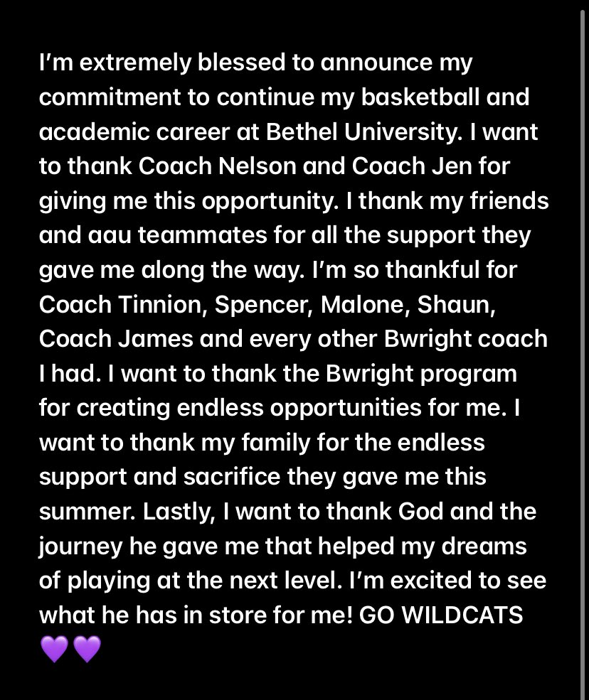 100% COMMITTED 💜💜 GO WILDCATS 🤘🏼💜