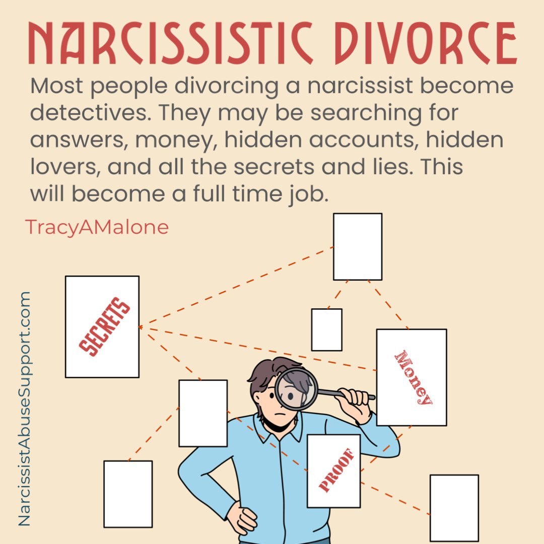 When #divorcinganarcissist, you must become a #detective. #narcissist #narcissism #covertnarcissist #narcissisticabuse #narcissistabusesupport #tracyamalone #divorcingyournarcissist #divorcinganarcissist #youcantmakethisshitup #lies #secrets #hiddenmoney #hiddenaccounts #lovers