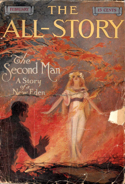 Publisher Frank A Munsey died on this day: one of his magazines was 'The All-Story', so here are some of it's covers, from 1906-1913, (Artist: ?, Harry Grant Dart, ? and F. W. Small). The author for the 3rd's cover story was E. L. Bacon, the 4th Robert Ames Bennet: