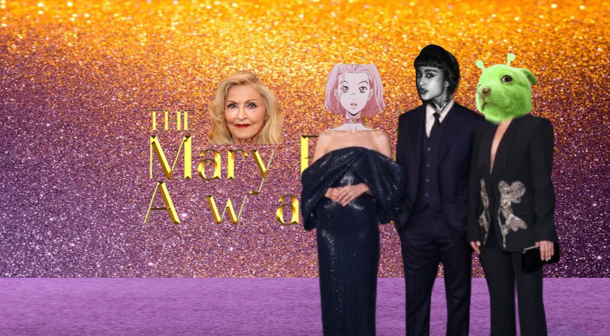 myself (@favesass), @absolutelyjc and @Hausofgoochi1 have arrived to the purple carpet of the #MaryBerrieAwards in a controversial and unexpected appearance together. #MBAwards ✨🫐