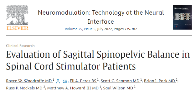 IntlNeuromod's tweet image. #FBF 2022: This retrospective cohort of #SCS patients showed no relationship between poor #SagittalAlignment and failure of SCS therapy, making SCS a viable therapy for patients who aren&apos;t candidates for corrective spine surgery. 

sciencedirect.com/science/articl…

#neuromodulation #MedEd