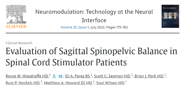 #FBF 2022: This retrospective cohort of #SCS patients showed no relationship between poor #SagittalAlignment and failure of SCS therapy, making SCS a viable therapy for patients who aren't candidates for corrective spine surgery.  sciencedirect.com/science/articl… #neuromodulation #MedEd