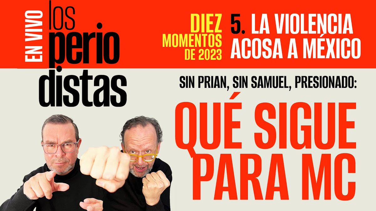 🔴#EnVivo | Sin PRIAN, sin Samuel, qué sigue para MC | ANUARIO: Violencia en México Ya comienza #LosPeriodistas con @alvaro_delgado y Alejandro @paezvarela youtube.com/watch?v=glj5Pc…