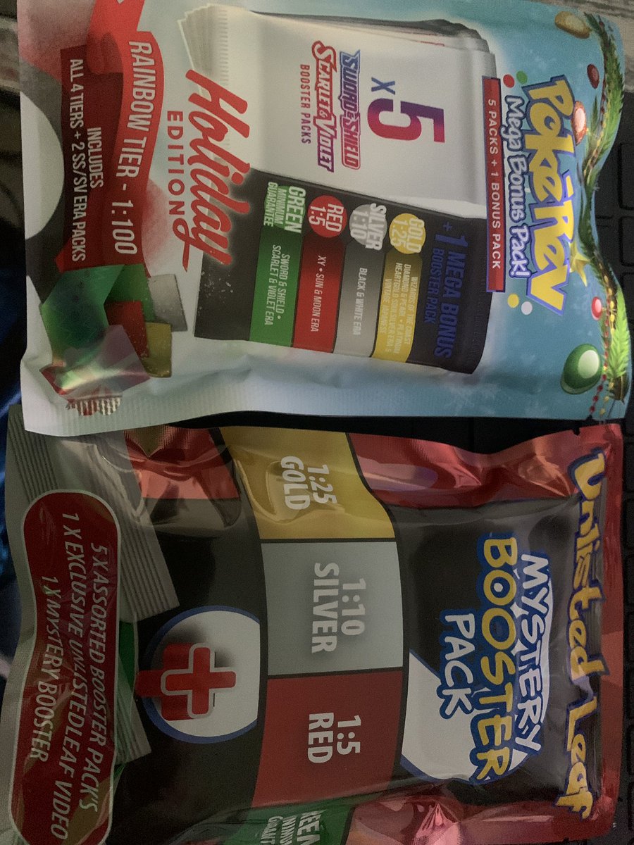 Elite4Stephan's tweet image. Which mystery pack should I open for funzies to start tonight’s return from vaca stream? @poke_rev @UnlistedLeaf 

Going live in about a hour to the new Pokémon DLC since I haven’t been around 

#Pokemon #PokemonTCG #PokeRev #UnlistedLeaf #PokemonScarletViolet