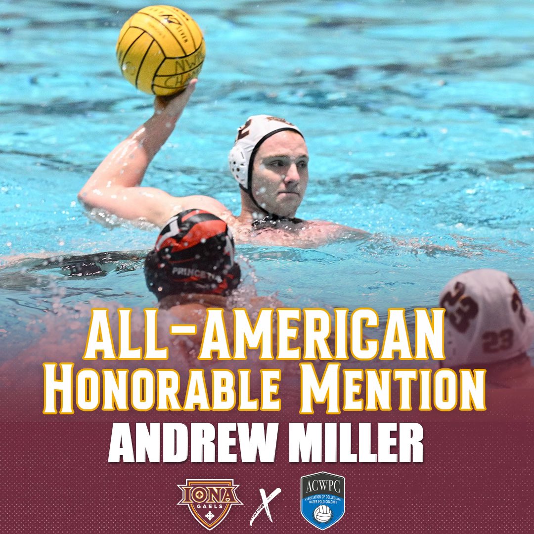 More accolades for the duo of Andrew Miller and Luksa Vlasic of #IMWP! Both Gaels were named All-American Honorable Mention! #GaelNation #ACWPC