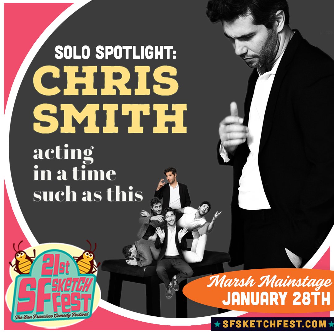 SFSketchfest's tweet image. Check out these theatrical comedy shows at #SFSketchfest 2024! @ScottThompson_  as Buddy Cole in KING: 1/25 @clubfugazisf,  Teeny Tiny with @jebbygreeber: 1/28 @ILoveTheMarsh, @SmithChris: Acting in a Time Such as This / Dandy: Man of the Year: 1/28 at the Marsh Mainstage