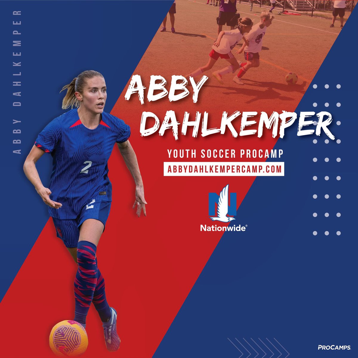 We’re just over two weeks away from my Soccer @ProCamps!   Start the New Year off strong 💪 and let's get better TOGETHER! A limited number of spots are still available. Visit AbbyDahlkemperCamp.com to register.