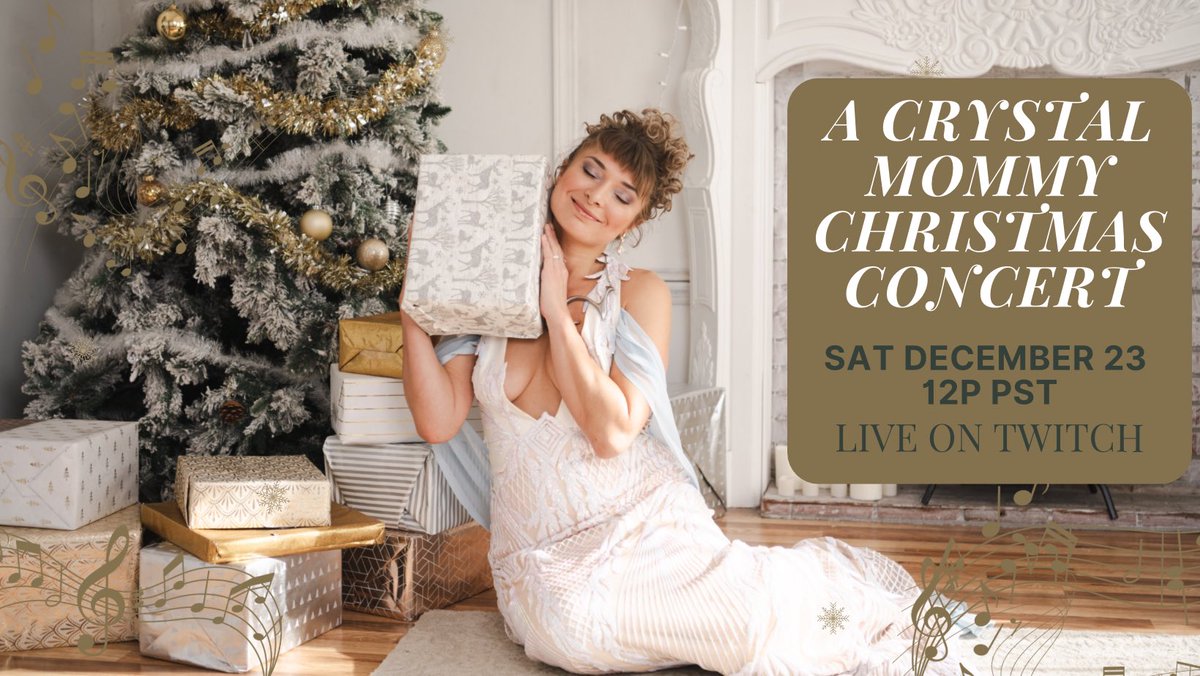 Join me on Twitch tomorrow for a live Christmas Concert!
Sat Dec 23, 12p PST
(yes I know pretty much every holiday song - cuz professional caroler for 8 years 😅 - and yes I am taking requests!)
twitch.tv/therealcrystal…

#amandaachen #twitchmusic #twitchsinger #christmasconcert