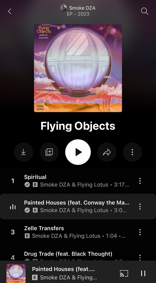 SnypezWest's tweet image. AOTY contender-worthy…not number 1 but Beauty Is In the Ear of Da Listener 💯💯 This and the extended version are works of ART #SmokeDZA #FlyingObjects