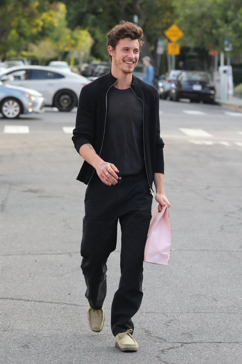 Shawn Mendes was spotted gift shopping early this morning at Glossier in West Hollywood.