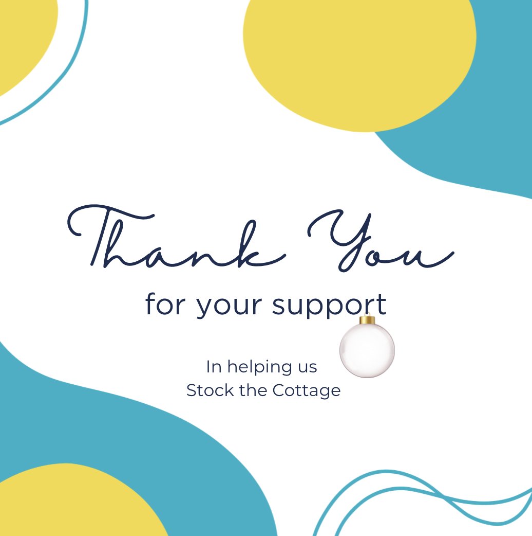 A heartfelt THANK YOU to everyone who supported our 2023 Stock the Cottage campaign! Your generosity brightens the year for many children and families. 🏠💖 Physical donations are now closed as of 7:30pm, but you can still make a difference with online donations - link in bio! 🎁