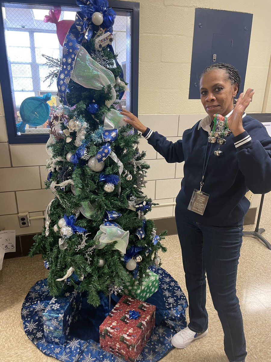 Staff battled for jingle bells by playing paper, rock, scissors. Congratulations to Ms. Knight for winning 1st place! @JohnBayneES @Area1PGCPS @pgcps #PGCPSHoliday #ReindeerGames