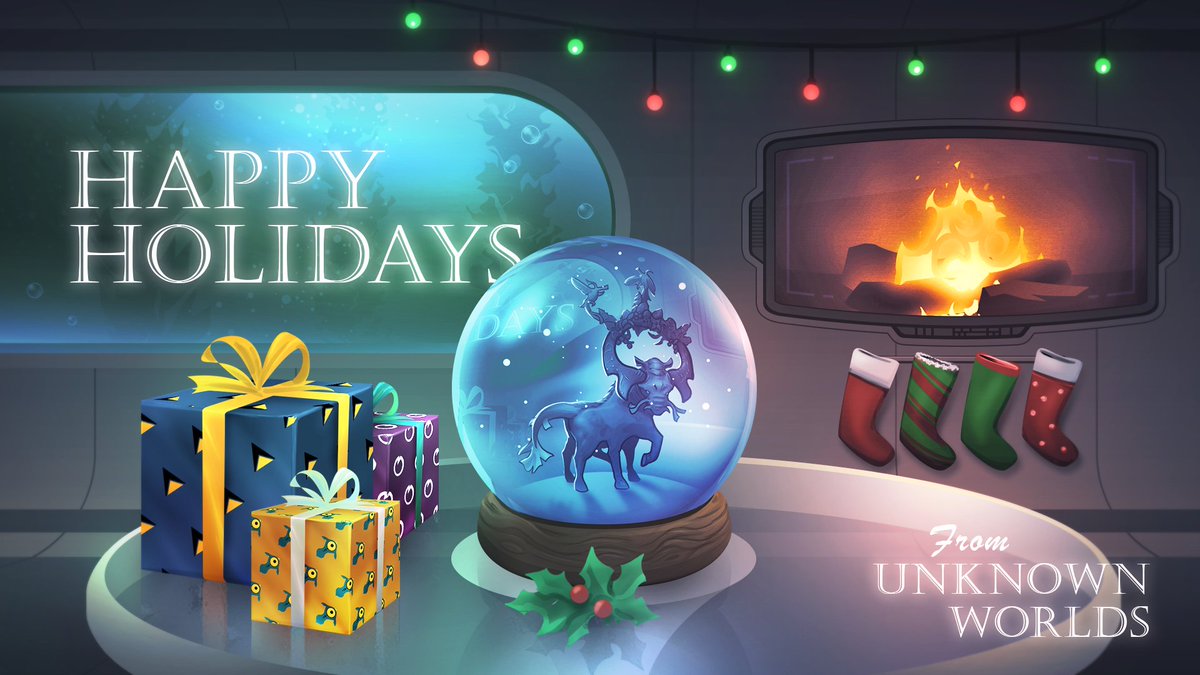 Happy Holidays from the Unknown Worlds team! Thank you once again for all of your @Subnautica and @Moonbreaker support in 2023. We'll see you again in the new year 🥳