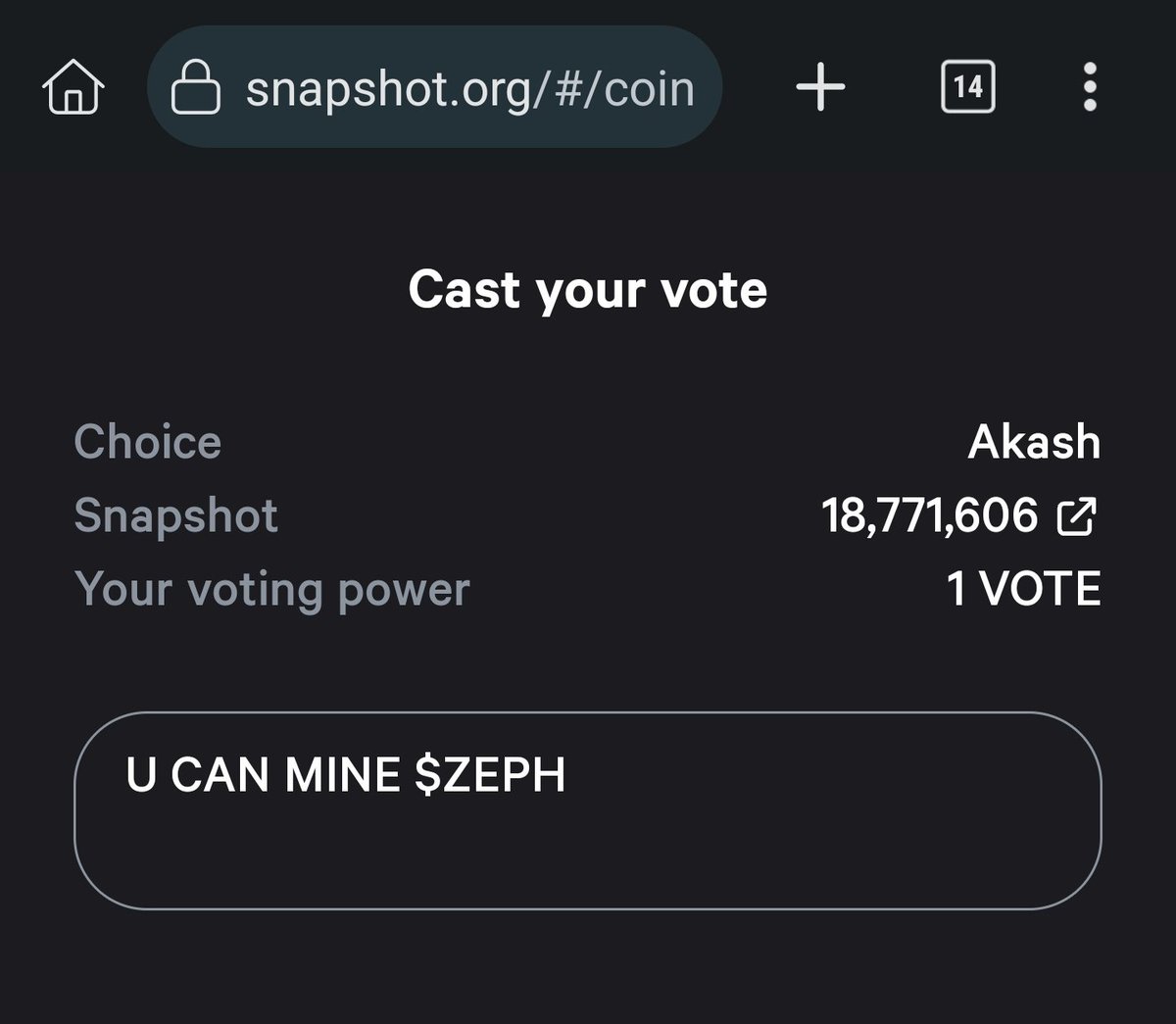 GrinSpickett's tweet photo. Vote Akash $AKT for #cryptoprojectoftheyear
The other choice is Cosmos
What has that done for you lately?
Akash directly enables private, decentralized money $ZEPH https://t.co/KgOPdhUVcS