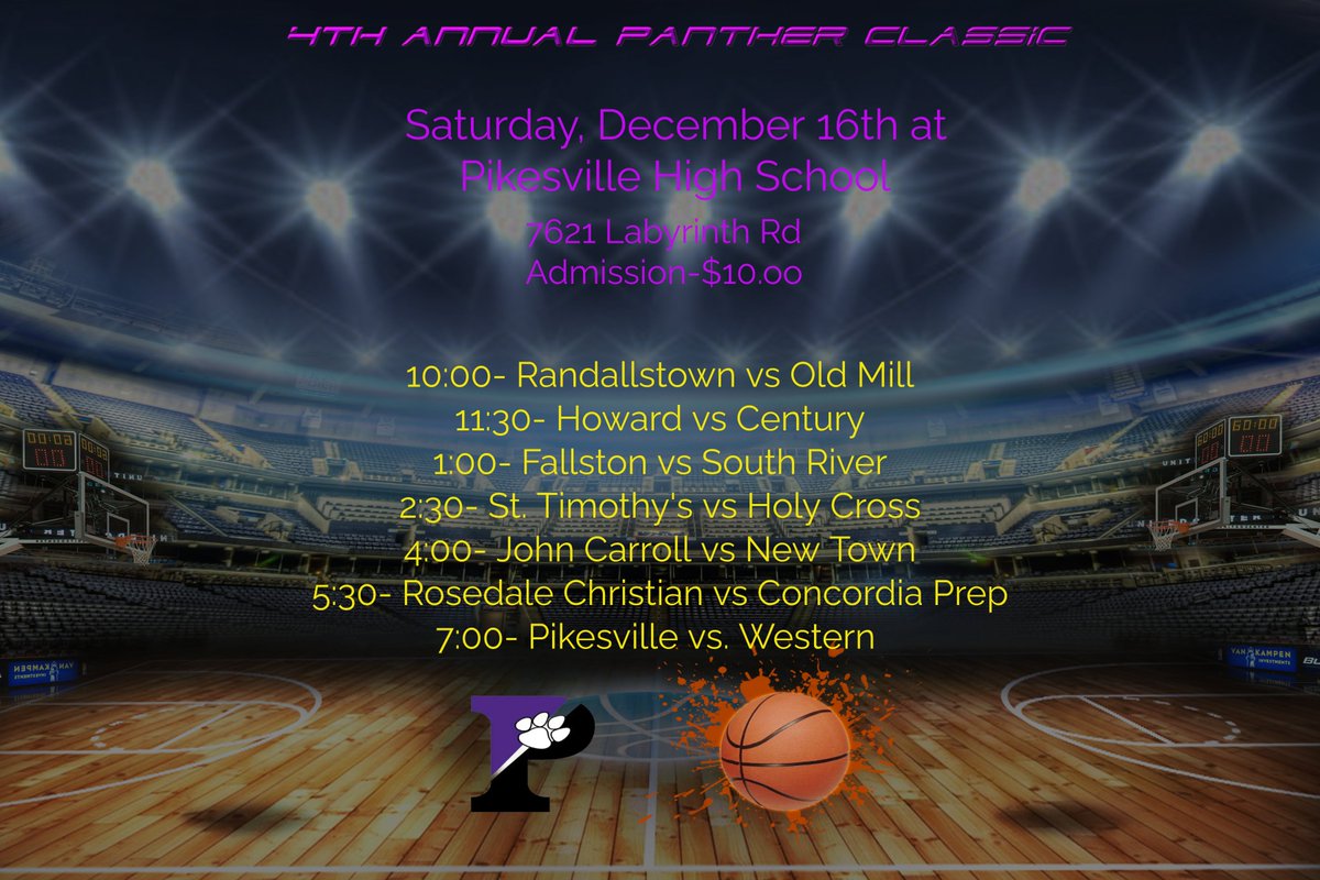 Updated flyer for tomorrow at Pikesville.