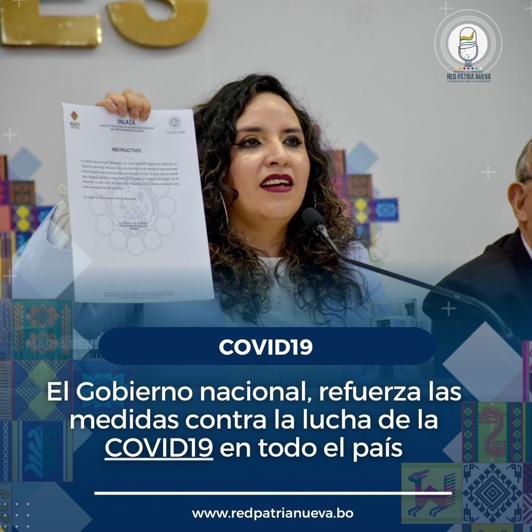 💉 El Gobierno nacional, refuerza las medidas contra la lucha de la  #COVID19 en todo el país, a través de dos instructivos que fortalecerán la vigilancia genómica, 

#COVID19 #Vacunación #MedidasSanitarias #Niños #MujeresEmbarazadas #AdultosMayores #BoliviaInforma #Noticias