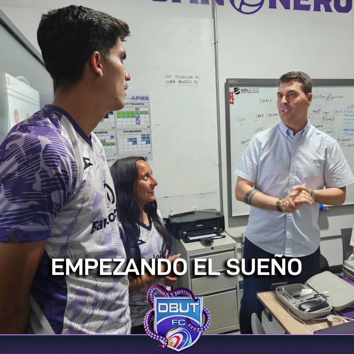 DbutFC's tweet photo. ¡Sus primeros acercamientos! 🤩😎

Estos fueron los mejores momentos de Yostin y Laisha conociendo a Ismael Rescalvo y el Estadio El Encanto.

#DBUTFC #MazatlanFC https://t.co/MpSMMIJYLq