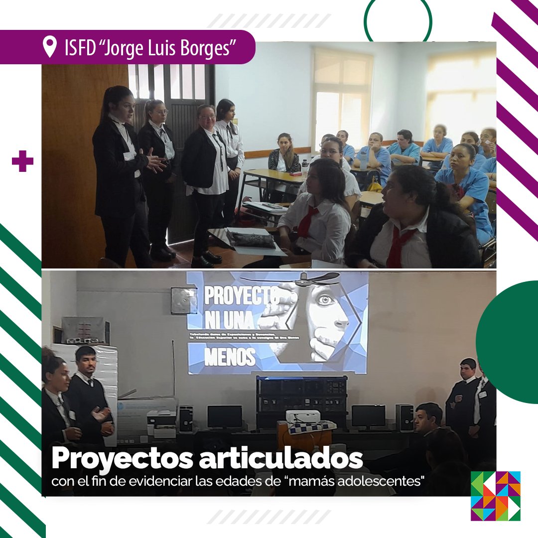 El ISFD “Jorge Luis Borges" recopiló datos reales con el fin de evidenciar las edades de “mamás adolescentes" y sus consecuencias en la deserción escolar obligatoria.