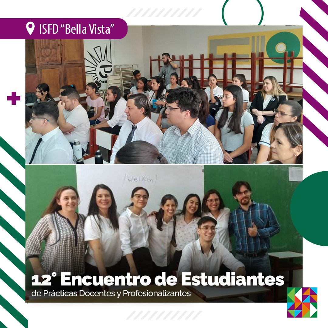 En el ISFD Bella Vista se llevó a cabo el 12° Encuentro de Estudiantes de Prácticas Docentes y Profesionalizantes, lugar donde se compartieron conocimientos construidos a partir de sus prácticas con el acompañamiento de los docentes de las distintas carreras.