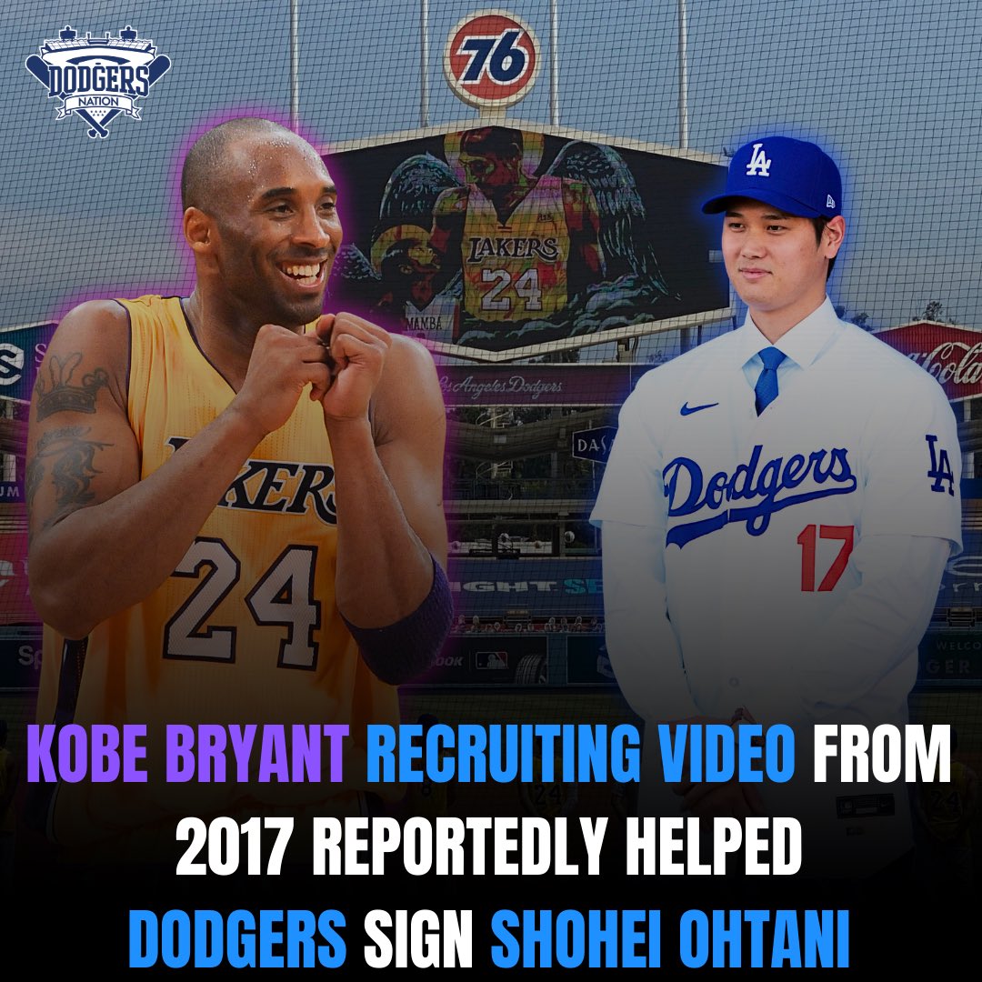 Shohei Ohtani says old Kobe Bryant recruitment video was 'one of the  highlights' of Dodgers' free agency pitch