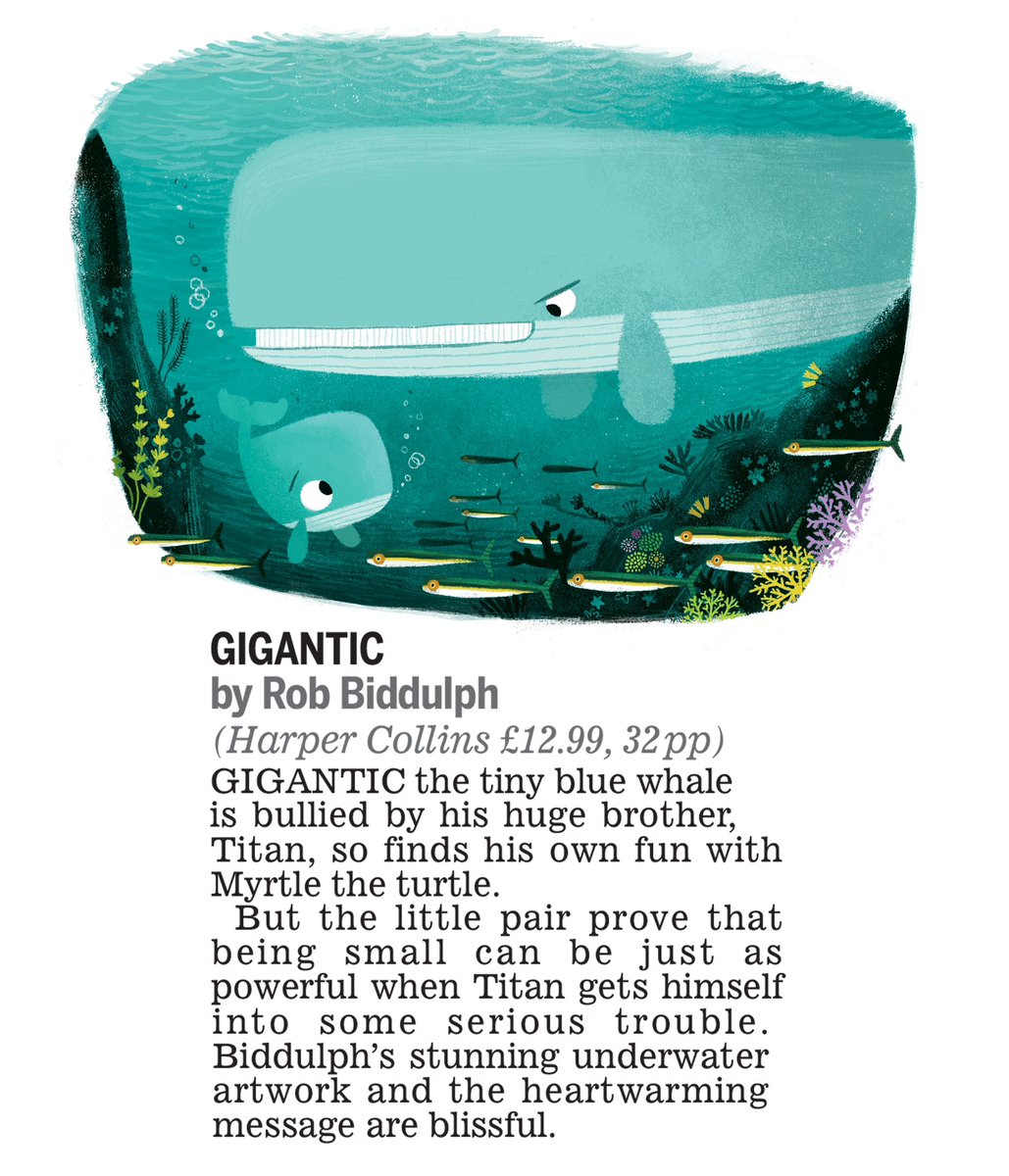 Delighted to report that Gigantic is featured as one of the Mail’s children’s books of the year. And what a nice little review! Thanks Sally Morris! V proud of this book… 🐳