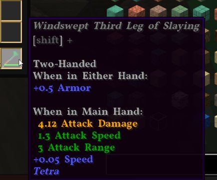 NTModpack's tweet image. made a new weapon that works as a walking stick.... called it my "Third Leg" 😉

Thanks Tetra &amp;lt;3