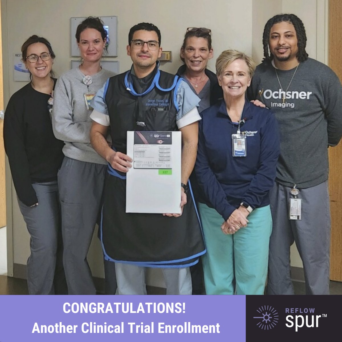 ReflowMedical (@reflowmedical) on Twitter photo Congratulations to <a href="/Georgeyousefmd/">George Yousef, MD, FACC, RPVI.</a> and the team at
<a href="/OchsnerHealth/">Ochsner Health</a> in New Orleans, LA on their FIRST enrollment in the DEEPER REVEAL clinical trial (NCT05358353). Pictured are Alexis Willis, Heather Lowe, Dr. Yousef, Lisa Payne, Terri Lopez, RC and Reuben McCon, PhD, RT(R). The Congratulations to <a href="/Georgeyousefmd/">George Yousef, MD, FACC, RPVI.</a> and the team at
<a href="/OchsnerHealth/">Ochsner Health</a> in New Orleans, LA on their FIRST enrollment in the DEEPER REVEAL clinical trial (NCT05358353). Pictured are Alexis Willis, Heather Lowe, Dr. Yousef, Lisa Payne, Terri Lopez, RC and Reuben McCon, PhD, RT(R). The