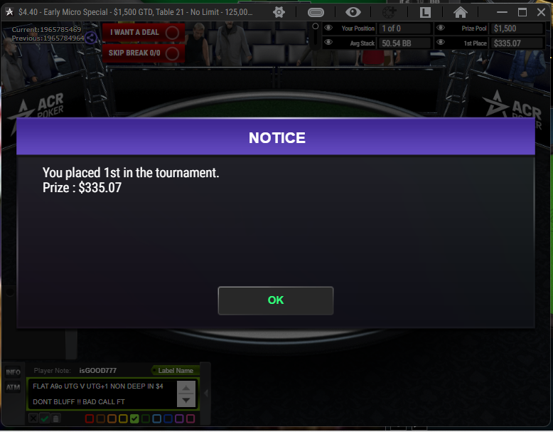 After a grinded a few of <a href="/TJDarroch/">DramaticDegen</a> streams .. Put me in the mood to give <a href="/ACR_POKER/">ACR Poker</a> another blast glad a did 🫰🤑

Check his stream 👇👇twitch.tv/dramaticdegen

Chill and for me personally I'm learning 💯
So entertainment and free coaching basically .. 
Yes sir on route