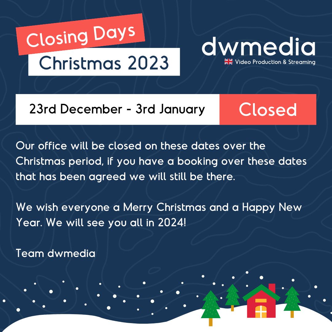 Just to let you know we will be closed from next Friday until January! If you have any enquiries that need attending to before then, please get in touch with us directly.