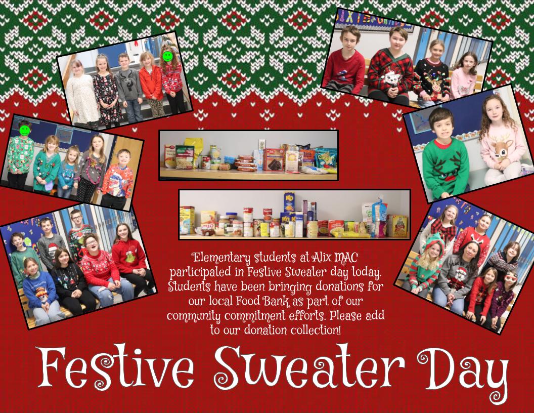 It was Festive Sweater Day for the elementary at Alix-MAC today! Take a look!!! #BuildingMomentum <a href="/WCPS72/">Wolf Creek Schools</a> #AXele1