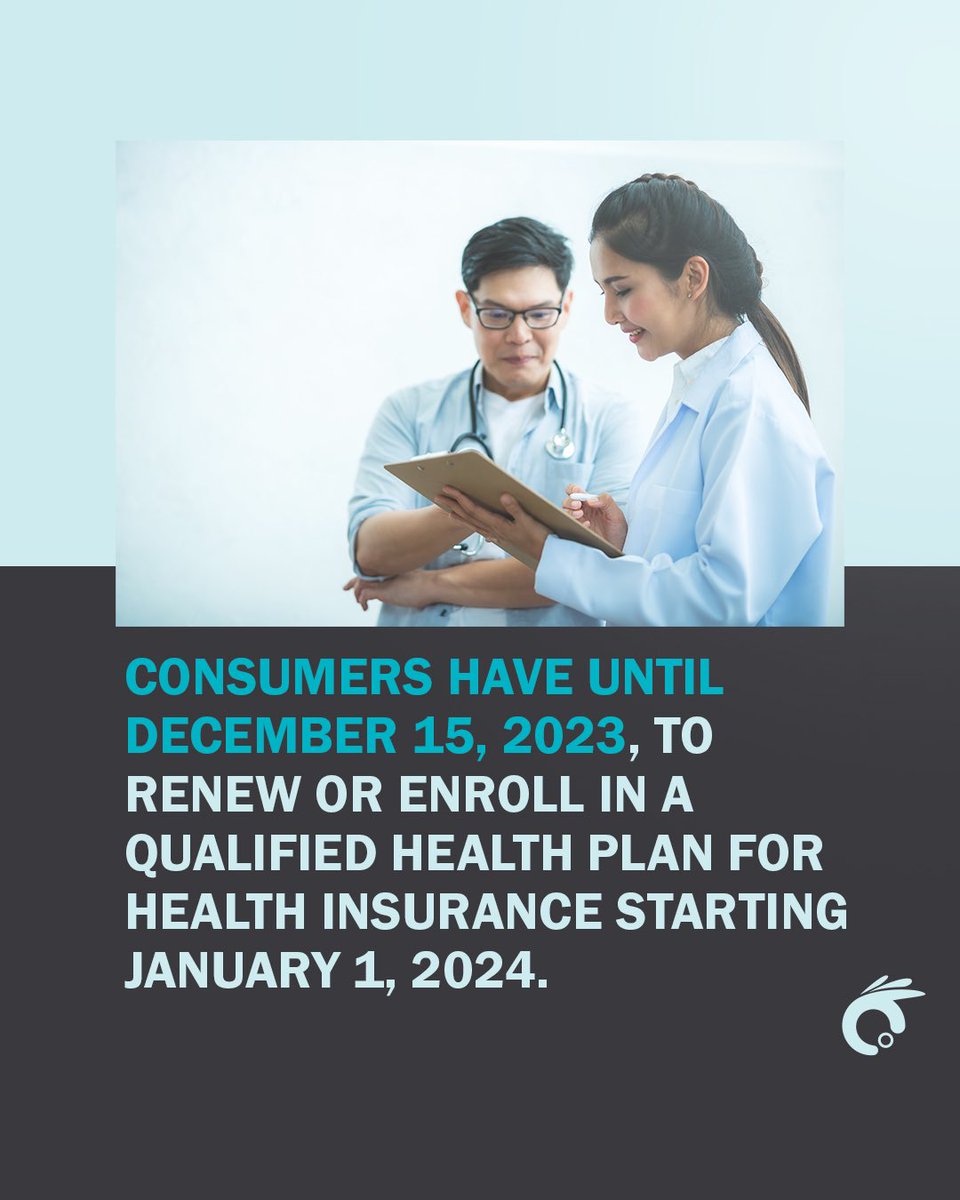 📢 Don't miss out! The deadline to renew or enroll in a qualified health plan for health insurance starting January 1, 2024, is December 15, 2023. Take charge of your well-being – act now! 💪🏥

#Medicare  #MedicareOptions #StayCovered #HealthInsurance #DeadlineAlert #RenewEnroll