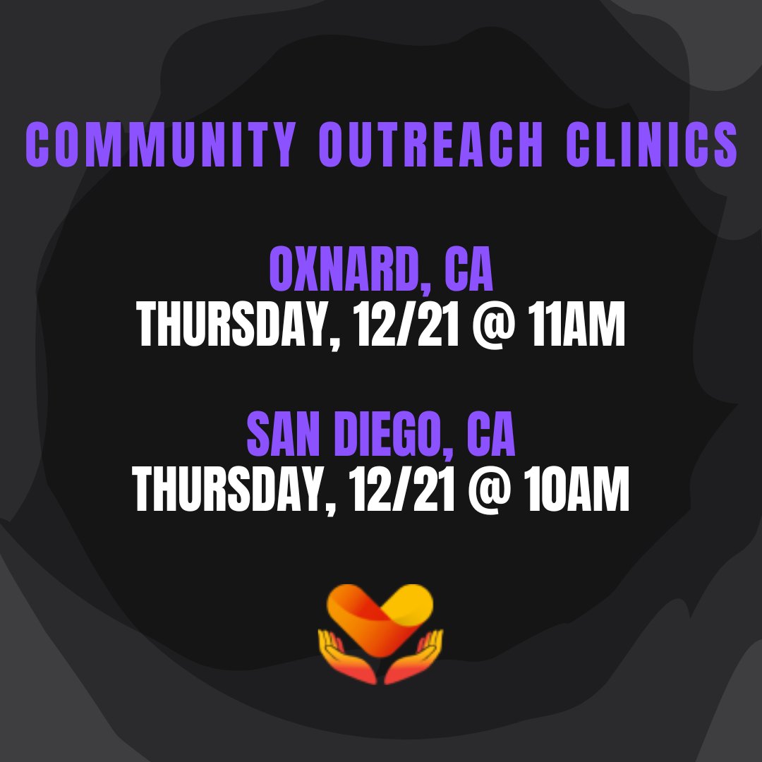 Embrace your passion for community service and join our team of dedicated volunteers.

Upcoming December Clinics:
🏥 Oxnard, CA: December 21 @ 11AM

🏥 San Diego, CA: December 21 @ 10AM

👉 🔗 Click the link to volunteer! vituitycares.org/contact-us/

#VituityCares