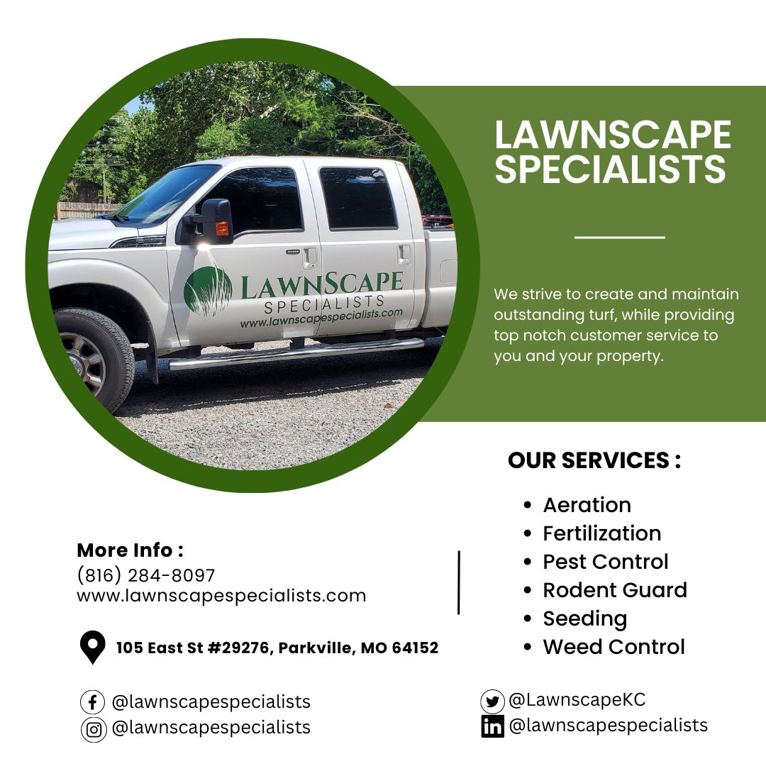 Ready for a beautiful, envy-worthy lawn in 2024? Look no further than Lawnscape Specialists! We specialize in creating personalized lawn care plans that cater to your unique needs. Contact us today at (816) 284-8097 🌱🏡✨ #lawncare #healthylawn #lawngoals #kchomes #parkvillemo