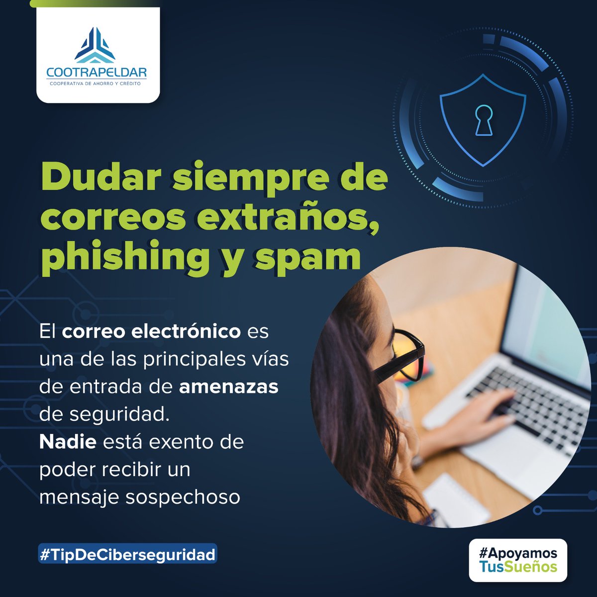 cootrapeldar's tweet photo. ¡Recomendación Importante! 🇨🇽
🎄En estas fechas de tener ingresos adicionales "PRIMA de NAVIDAD" adopta las prácticas de Ciberseguridad aquí recomendadas.🎄
Que tengan unas festividades cibernéticas seguras y alegres.🤗
#Ciberseguridad #ciberseguridad #atencionplena #serbienestar https://t.co/ITL5mvtQz8