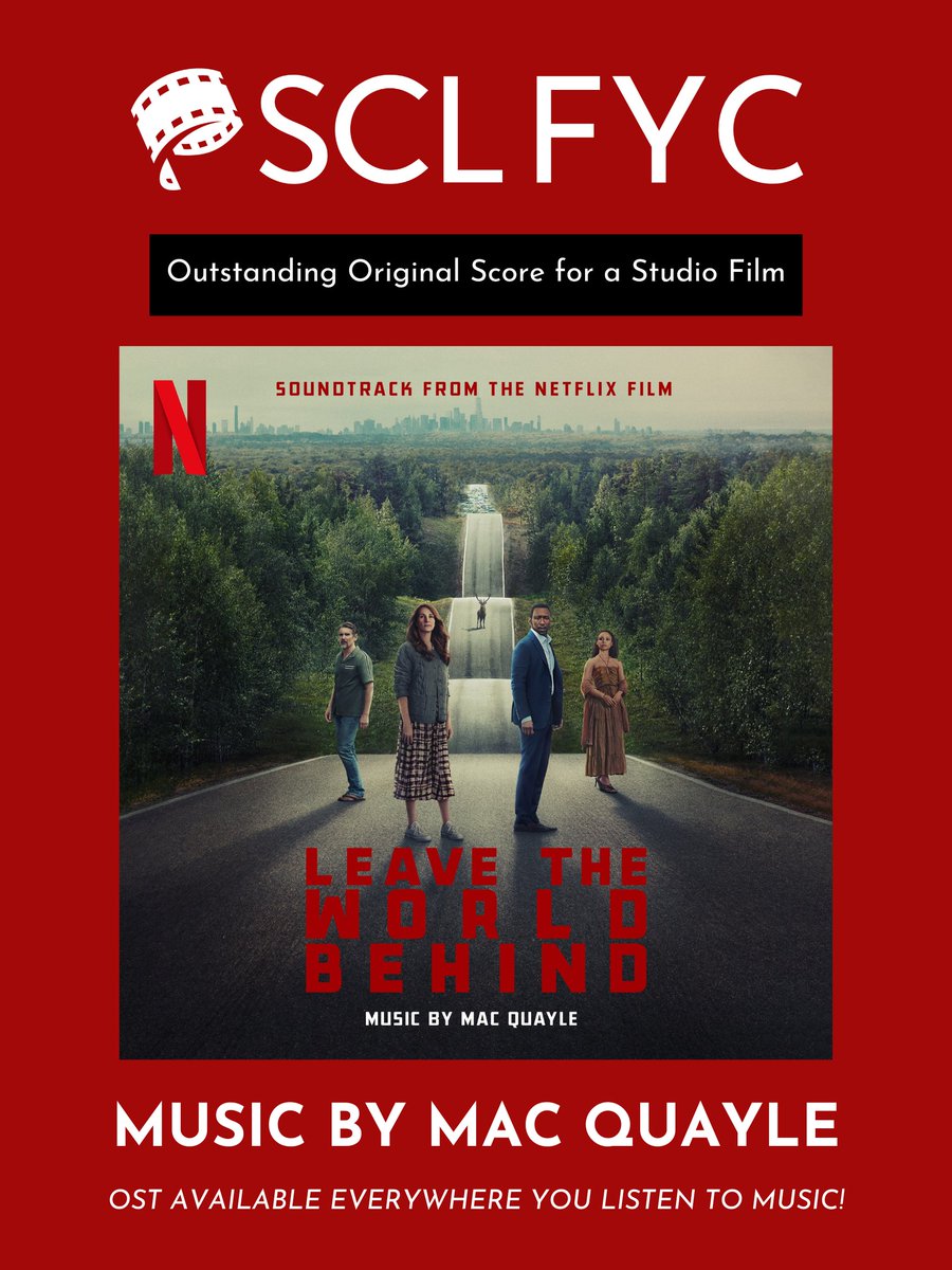 FYC Outstanding Score for a Studio Film: LEAVE THE WORLD BEHIND It was such a pleasure to reunite with Mr Robot creator @samesmail on this timely film. You can watch it on @netflix and listen to the OST on all digital platforms.