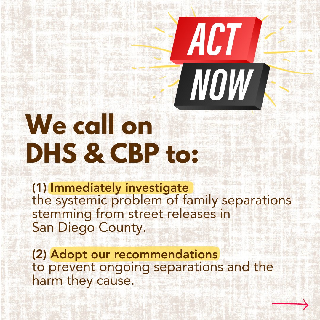 .@JFSSD, @ucla_cilp, @alotrolado_org & @sdicACLU filed an administrative complaint yesterday with @DHSgov’s Office of Civil Rights and Civil Liberties, demanding family separations end immediately. #familiesbelongtogether #WelcomewithDignity