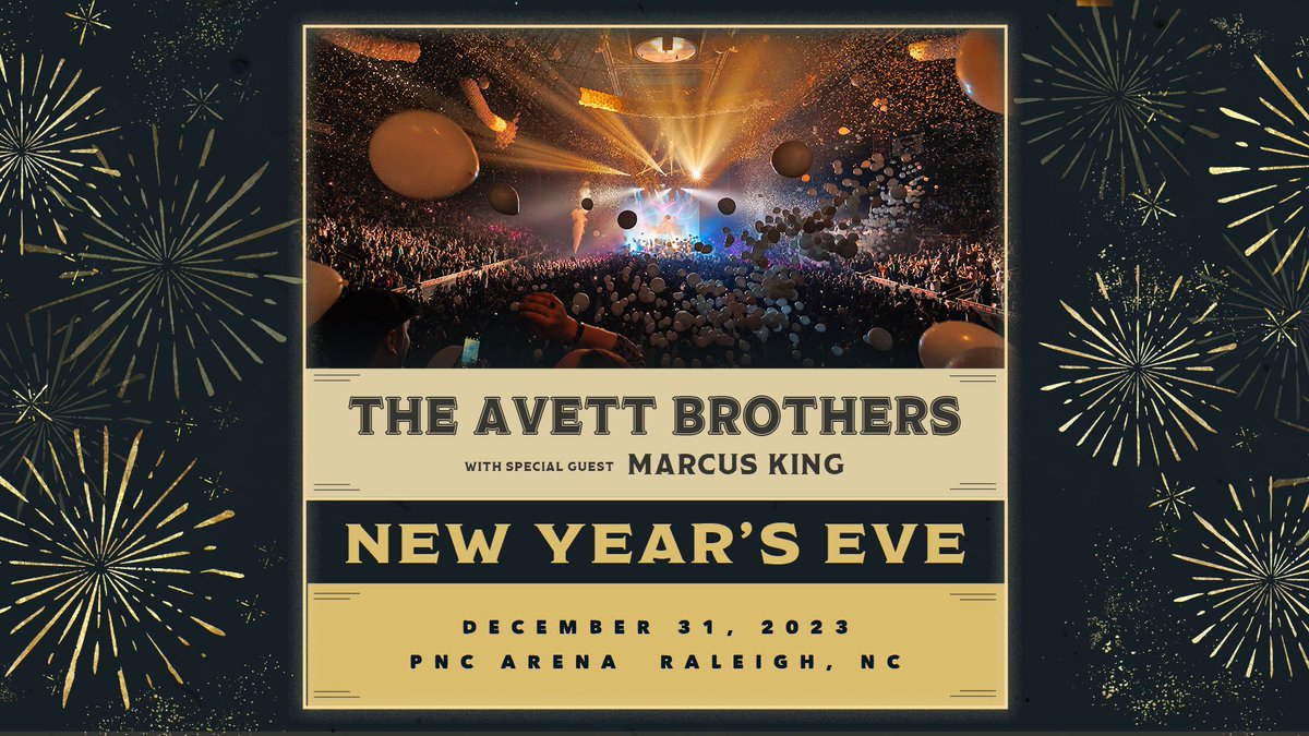 TICKET ALERT 👀 Great seats released for @theavettbros New Year's Eve show with @realmarcusking! Get yours & ring in 2️⃣0️⃣2️⃣4️⃣ with us! 🎆 🎟️ : bit.ly/AvettNYE_RAL23