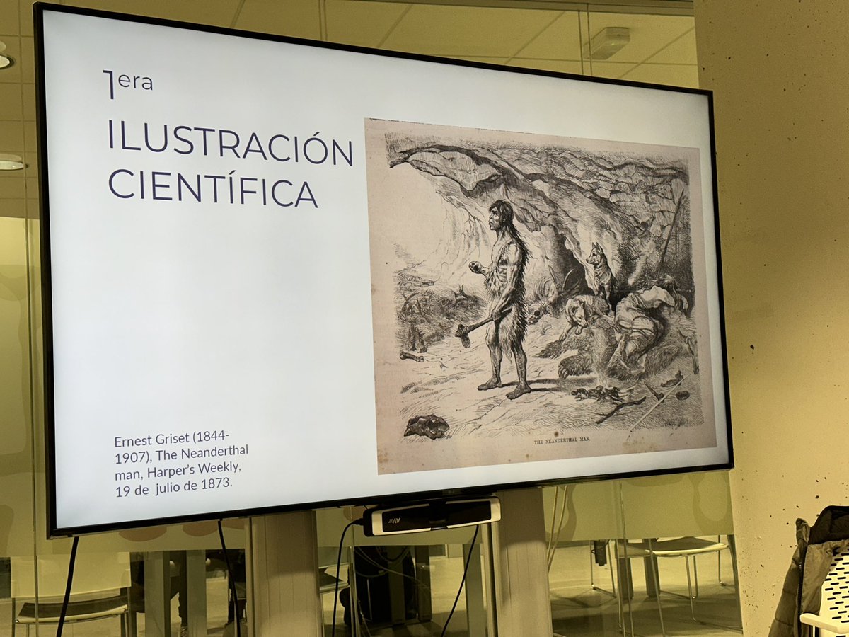 #ZientziarenErtzetik en <a href="/durangobiblio/">Bizenta Mogel Biblioteka</a>: <a href="/vega_asensio/">Vega Asensio</a> muestra la primera ilustración científica sobre evolución, publicada en 1873, que representa a un neandertal