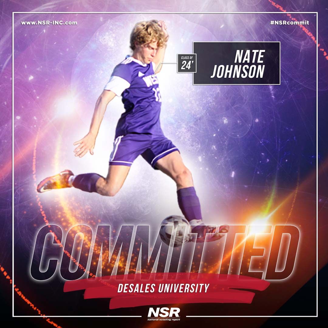 🚨#CommitmentAlert🚨
Congrats to #NSRsoccer Nate Johnson

🎓: 2024
🌎: Cherry Hill, New Jersey
🏫: Cherry Hill West
✅: to <a href="/DeSales/">DeSales University</a> !👍⚽️
👤: <a href="/JaimeMudge/">Jaime & Kevin NSR</a>
🖥: buff.ly/3GGnYLD
#NSRcommit
#NateJohnsonNSR