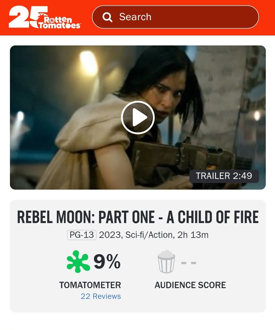 Rebel Moon, novo filme de Zack Snyder, estreia com média de