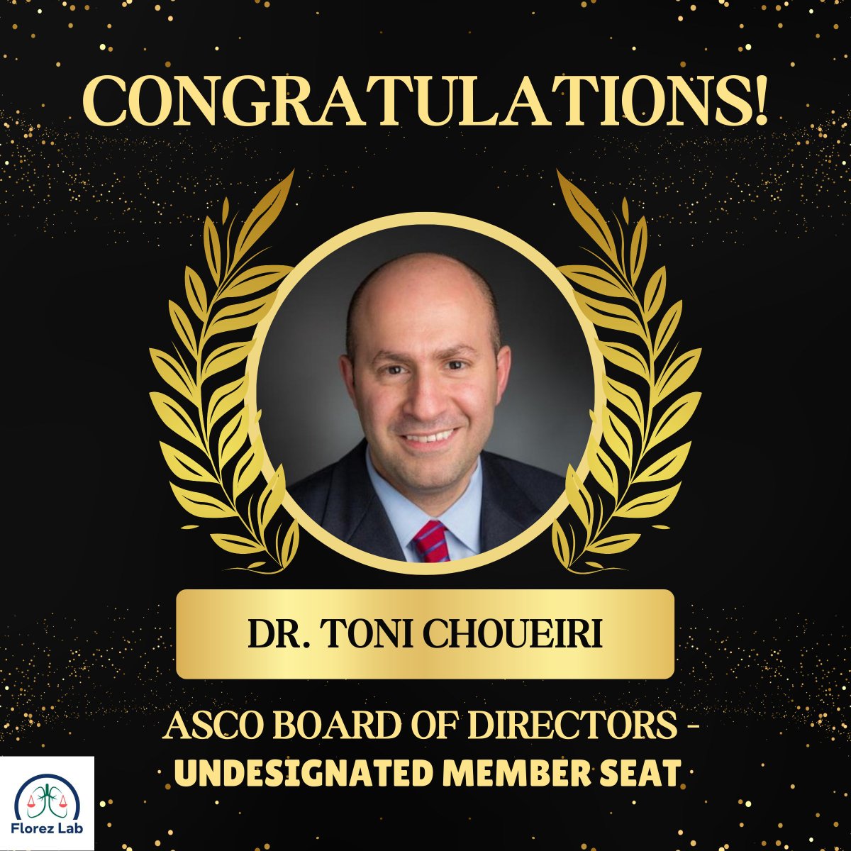 @Florez_Lab congratulates the highly-exceptional @DrChoueiri on being elected to the ASCO Board of Directors‼️ Congratulations on this incredible achievement👏👏👏✨✨✨ @DanaFarber @DanaFarberNews