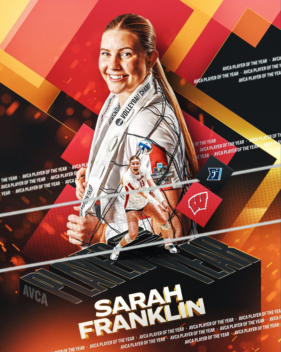 Sarah Franklin is the moment! 💁‍♀️

<a href="/BadgerVB/">Wisconsin Volleyball</a> Outside Hitter <a href="/sarahfrankk13/">Sarah Franklin</a> is the <a href="/AVCAVolleyball/">AVCA</a> National Player of the Year 🐐

#NCAAWVB