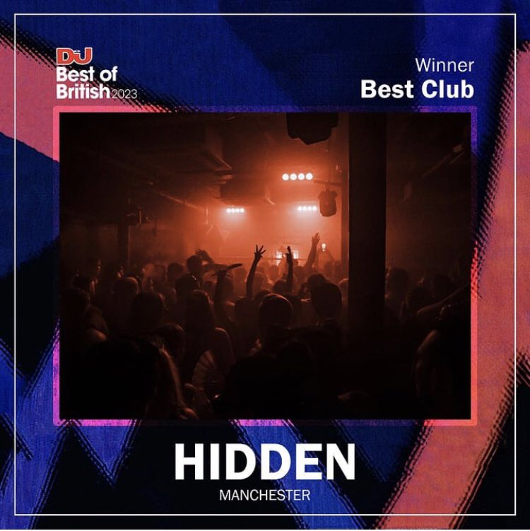 Congratulations to Hidden for their triumph. Best Club in Britain according to @DJmag Fabulous.
