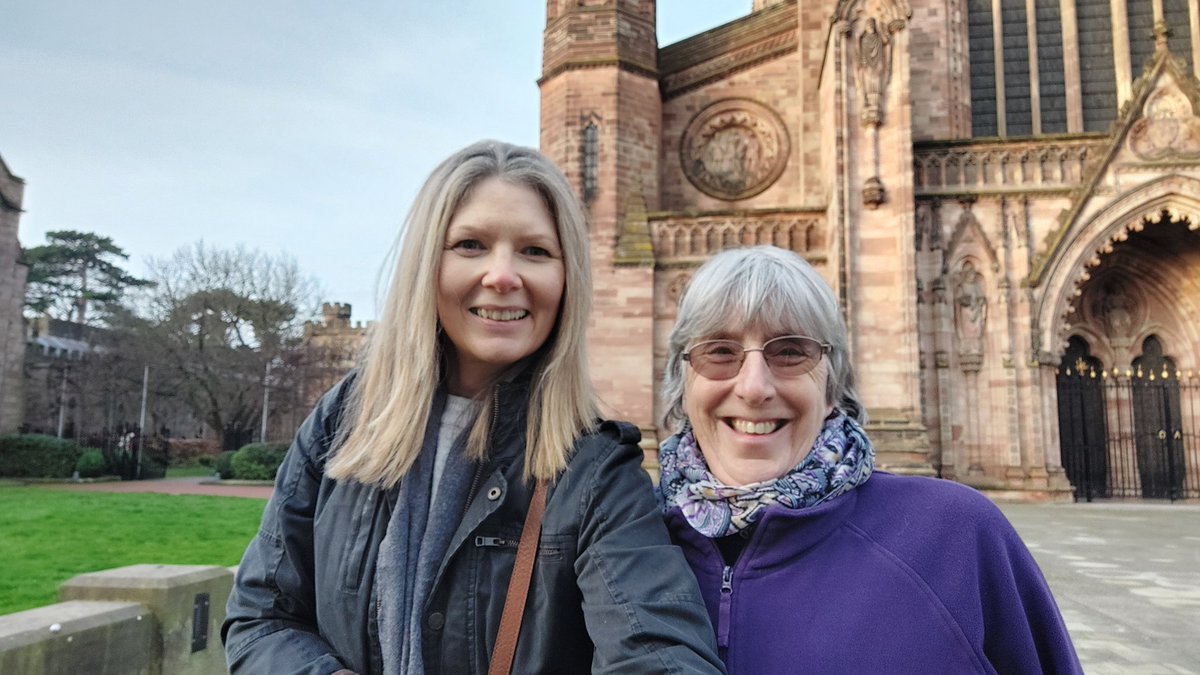 Thank you @CWichbold for a marvellous whistle-stop #suffrage #tour of #Hereford. It was so wonderful to meet in person at last! Your #localhistory research is fab 😊