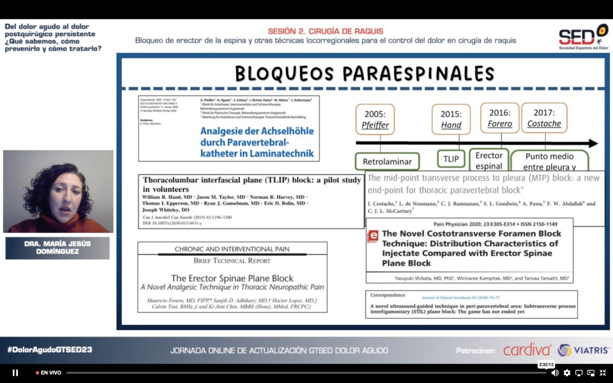 Me ha encantado la revisión de los Bloqueos posteriores de la columna que ha hecho la Dra. Mª Jesús Domínguez en #DolorAgudoGTSED23 <a href="/sedolor/">Sociedad Española del Dolor</a> y que podremos repasar en formacióndolor.com