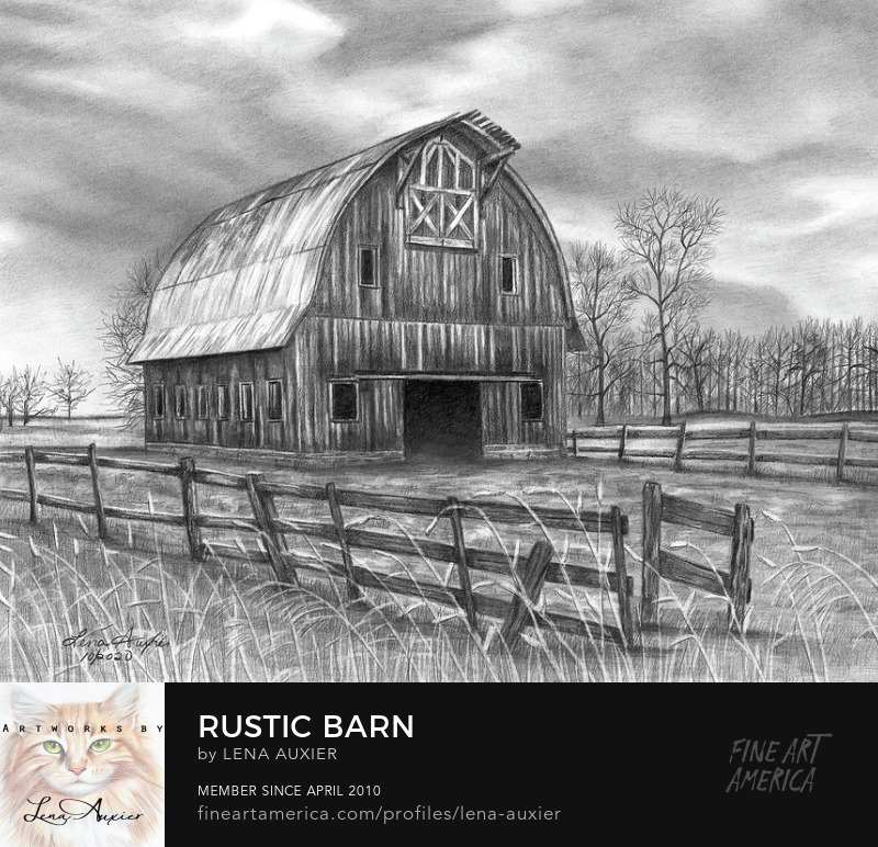 Rustic Barn- pencil drawing Prints: fineartamerica.com/featured/rusti… #ArtistOnTwitter #ArtistOnX #drawing #barn #farm #fence #BuyIntoArt #AYearForArt #wallart #fineart #artistlife #artwork #artoftheday #homedecor #giftideas