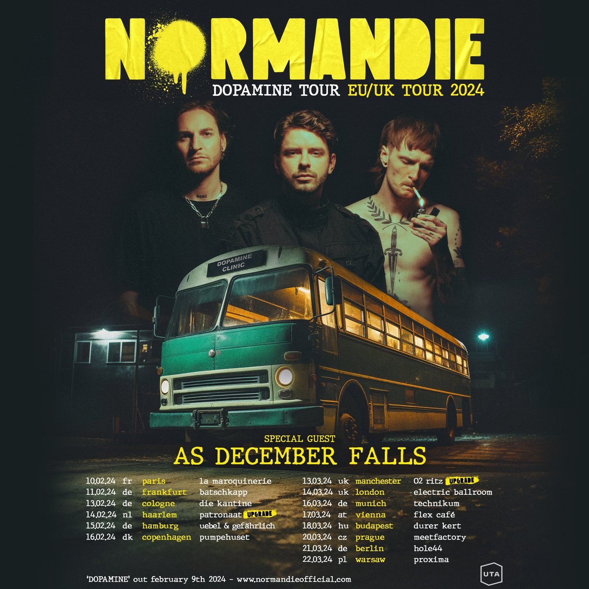 EU/ UK we’ll see you in February and March supporting @WeAreNormandie! Tickets - asdecemberfalls.store/collections/sh…