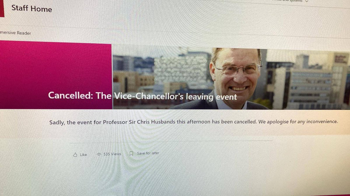 The day after 4000 staff were invited to take severance packages, Hallam threw a lavish leaving party for our VC

A VC that supports Israeli apartheid, ignores sexual violence &amp; belittles staff isn’t one who deserves to be celebrated, so we crashed the party &amp; got it cancelled 🥰